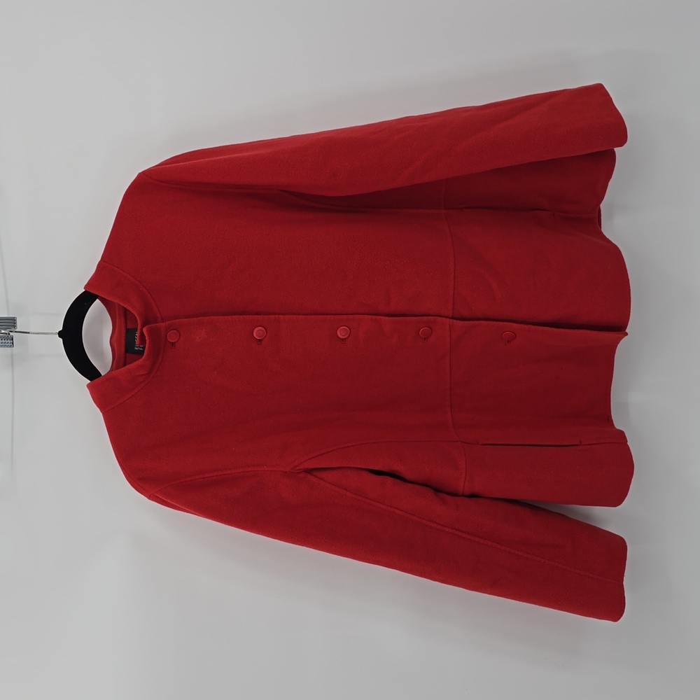 Eileen Fisher Wool Cashmere Blend Red Brick Button Down Jacket Size XL